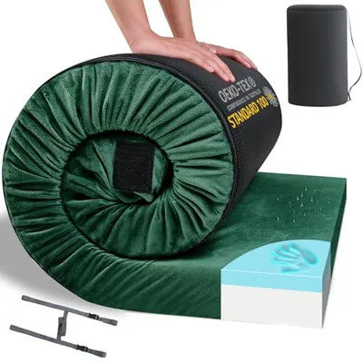 3-inch memory foam camping pad, Dark Green
