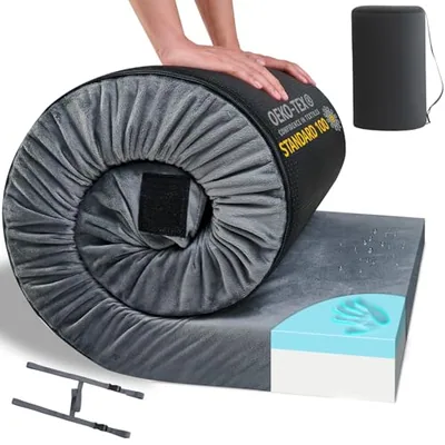 3-inch memory foam camping pad, Grey