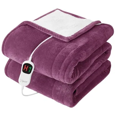 Heated blanket, twin 62″×84″, purple